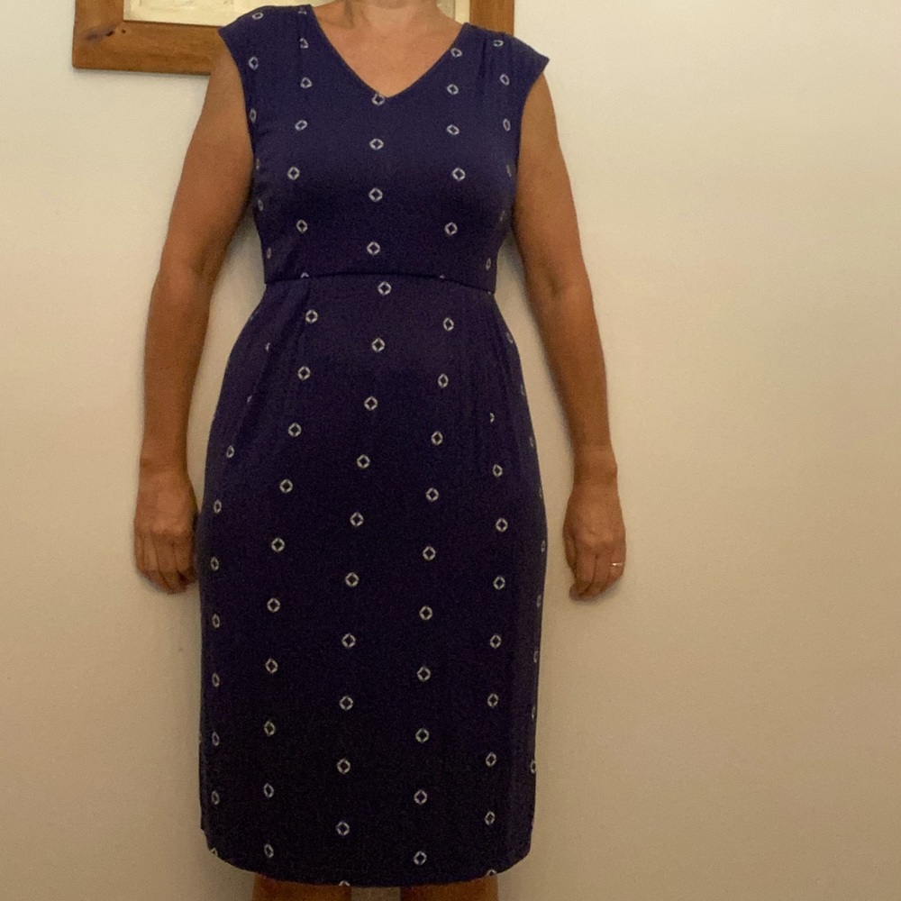 Slip on navy dress